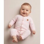Combinaison 100% coton b�b� fille raye rose