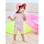 Combinaison de bain anti uv b�b� fille avec couche int�gr�e imprim�
