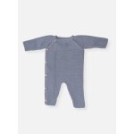 Combinaison bébé en coton bleu orage Combinaison bébé en coton bleu orage