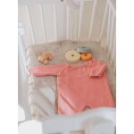 Combinaison b�b� en coton bouton de rose