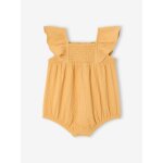 Combinaison b�b� fille coton bio moutarde