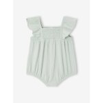 Combinaison b�b� fille coton bio vert d'eau