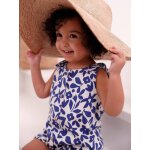 Combinaison b�b� fille imprim�e bleu imprim�