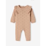Combinaison b�b� fille en tricot beige chin�