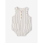 Combinaison b�b� gar�on sans manches �cru