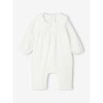 Combinaison b�b� en gaze de coton �cru