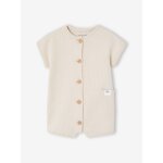 Combinaison b�b� maille nid d abeille personnalisable argile