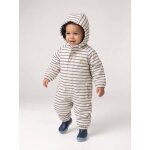Combinaison � capuche anti - pluie b�b� doubl�e maille polaire sable