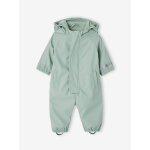Combinaison  capuche anti - pluie bb double maille polaire vert sauge