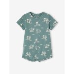 Combinaison courte b�b� jersey bleu canard