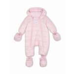Combinaison fille � capuche rose clair