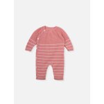 Combinaison marini�re b�b� 50% coton bio 50% polyester recycl� p�tunia / ecru