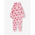 Combinaison pyjama fille rose bonbon
