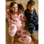Combinaison pyjama fille rose bonbon