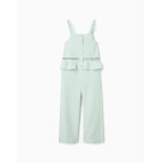 Combinaison sans manches en coton et lin vert clair