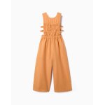 Combinaison sans manches en coton avec ouvertures lat�rales jaune fonc�
