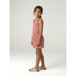 Combinaison short fille bi mati�re vieux rose