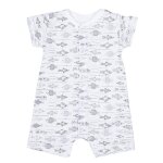 Combishort bébé en coton bio ocean gris Combishort bébé en coton bio ocean gris