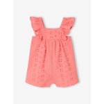Combishort b�b� fille broderie rose bonbon