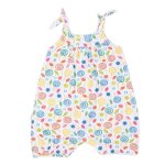 Combishort bb fille en coton bio candy multicolore