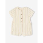 Combishort b�b� gar�on ray�e ray� beige
