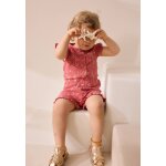 Combishort bébé en gaze de coton fiesta rose Combishort bébé en gaze de coton fiesta rose