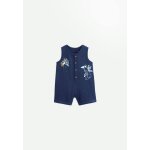 Combishort bb en gaze de coton mexico bleu