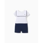 Combishort en coton piqu� avec mickey bleu fonc�