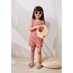 Combishort fille en gaze de coton arizona terracotta