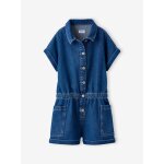Combishort en jean fille bleu moyen