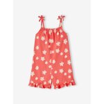 Combishort  volants fille rouge