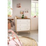 Commode 3 tiroirs - access marron / blanc