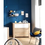 Commode 3 tiroirs - antonin marron / blanc