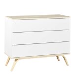Commode 3 tiroirs en bois - serena blanc