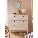 Commode 3 tiroirs canop�e blanc