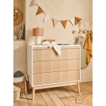 Commode 3 tiroirs ligne chevrons bois Commode 3 tiroirs ligne chevrons bois