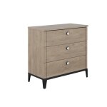 Commode 3 tiroirs marcel chêne blond - noir Commode 3 tiroirs marcel chêne blond - noir