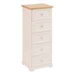 Commode chiffonnier 5 tiroirs - mohea ivoire