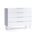Commode pour enfants (4 tiroirs) blanc