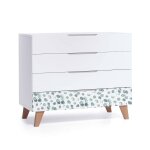 Commode pour enfants (4 tiroirs) feuilles eucalyptus