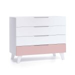 Commode pour enfants (4 tiroirs) rose