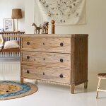 Commode enfant en bois de pin massif recycl 3 tiroirs emily naturel
