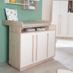 Commode �volutive avec extension � langer amovible elva cachemire - noyer de virginie