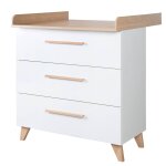 Commode  langer 3 tiroirs leon blanc - chne othello