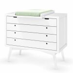 Commode  langer 4 tiroirs bois massif marley blanc