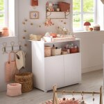 Commode � langer b�b� 2 portes - first blanc