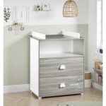 Commode � langer en bois - smile gris