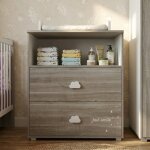 Commode � langer en bois - smile gris