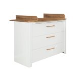 Commode À langer Évolutive 3 tiroirs ava blanc / chêne artisan Commode À langer Évolutive 3 tiroirs ava blanc / chêne artisan