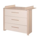 Commode  langer volutive 3 tiroirs momo beige cashmere - chne